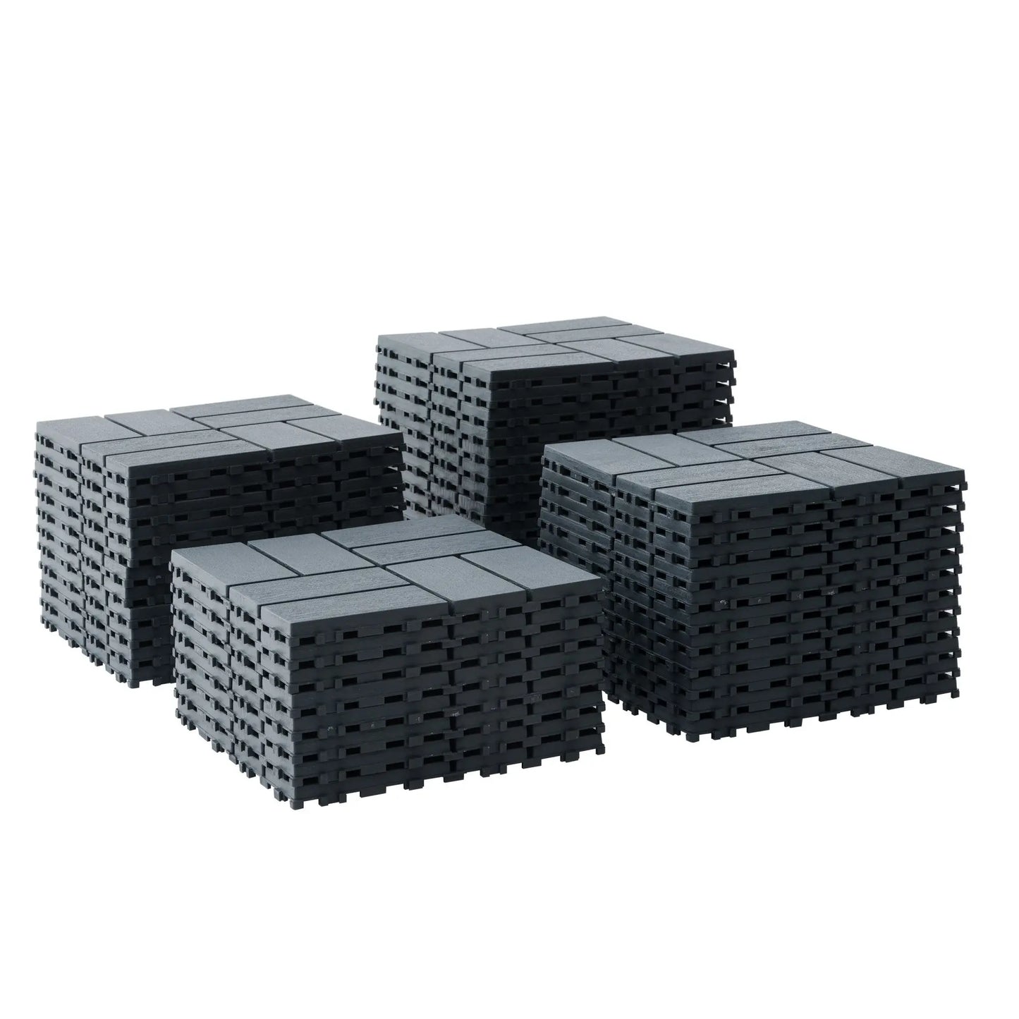 44 Pack Interlocking Patio Deck Tiles-12x12 Inch