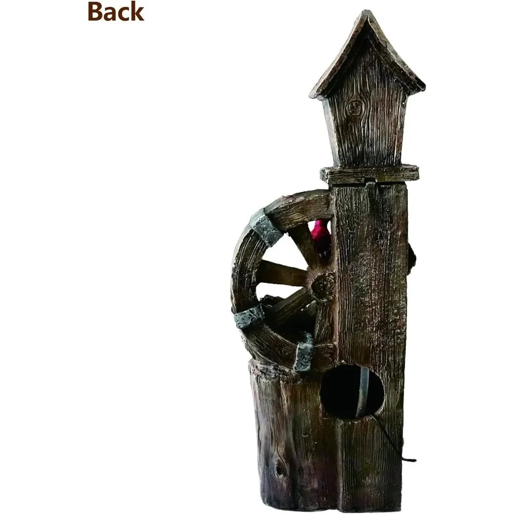 Decorative Garden Birdhouse Three Tier Water Fountain