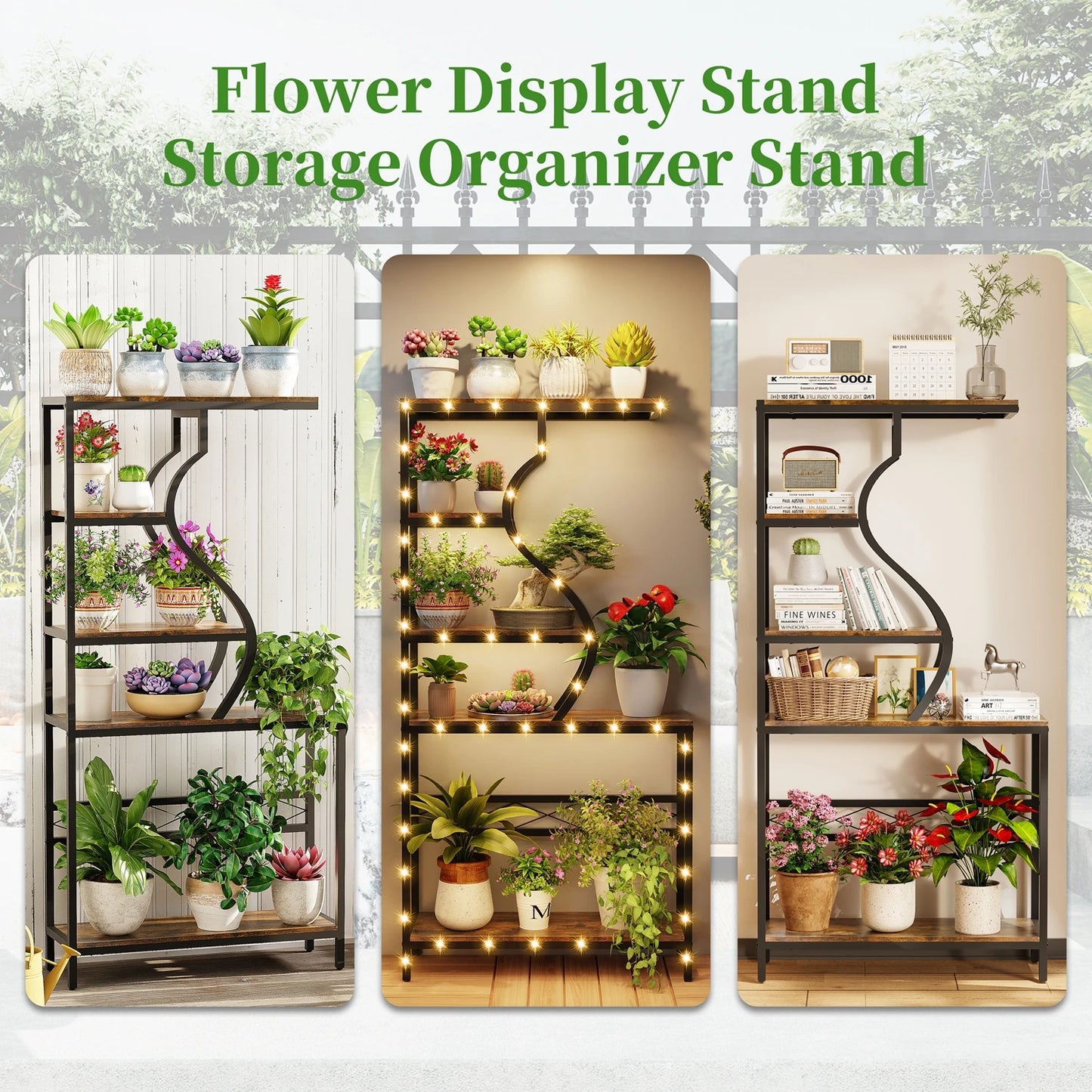 5-Tier Industrial Large Flower Pot Display Rack