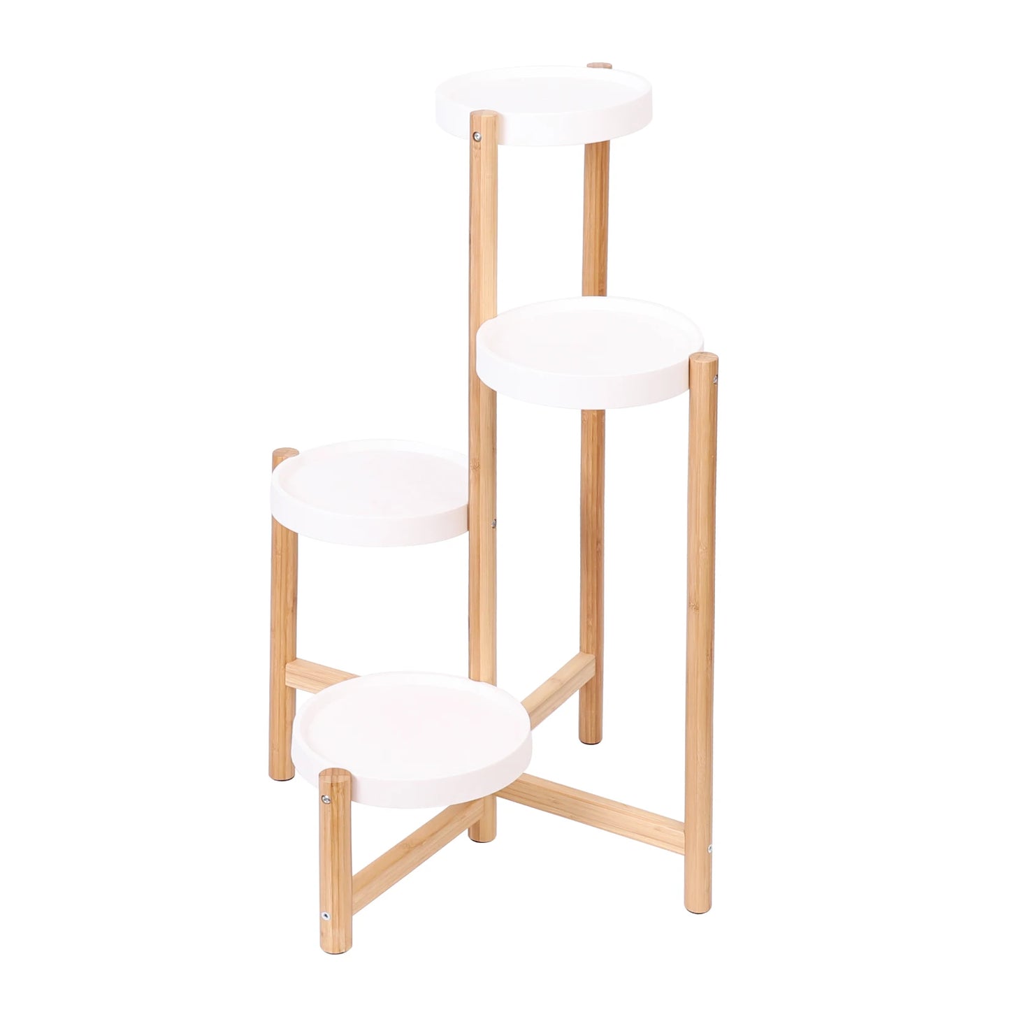 4 Tier Plant Display Shelf Stand Bamboo Plant Rack