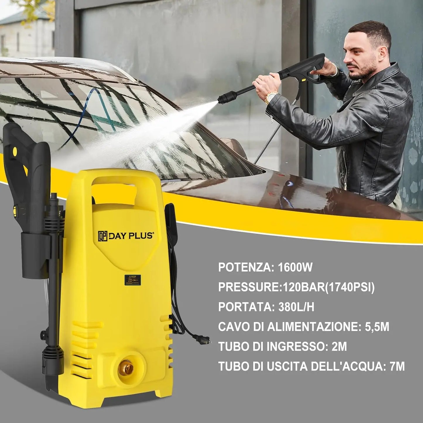 Electric High Pressure Washer 1600W, Terraces, Gardens, Cars