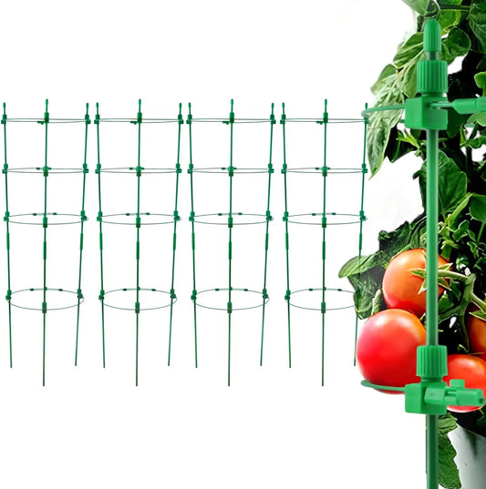 4 Pack Adjustable Tomato Cages, 36 Inch Garden Trellis