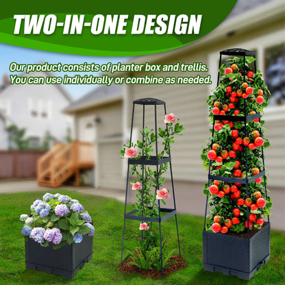 2pcs 44.8Inch Self-Watering Tomato Planter Box