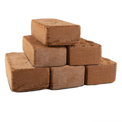 Coco Coir Brick for Plants- 6 Pack Premium