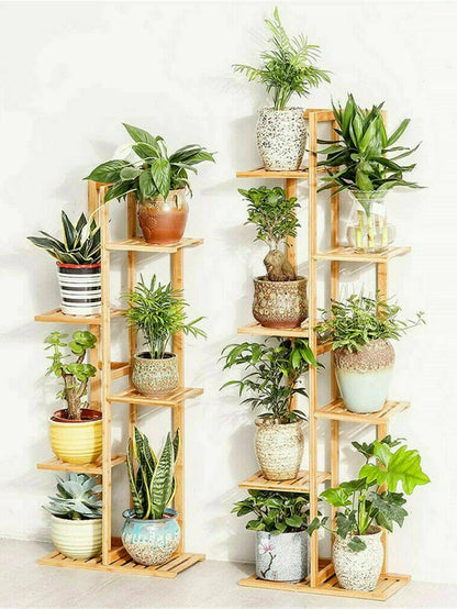 Bamboo 5 / 6  Tier  Plant Stand Rack Pot Holder