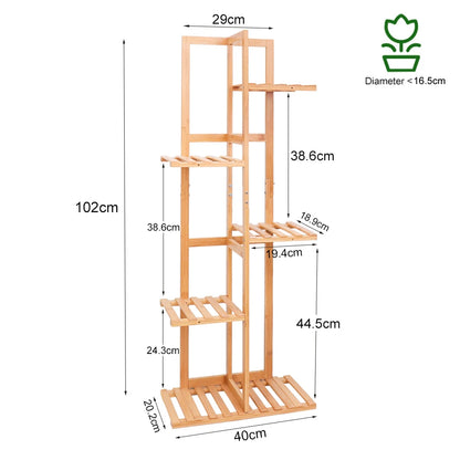 Bamboo 5 / 6  Tier  Plant Stand Rack Pot Holder