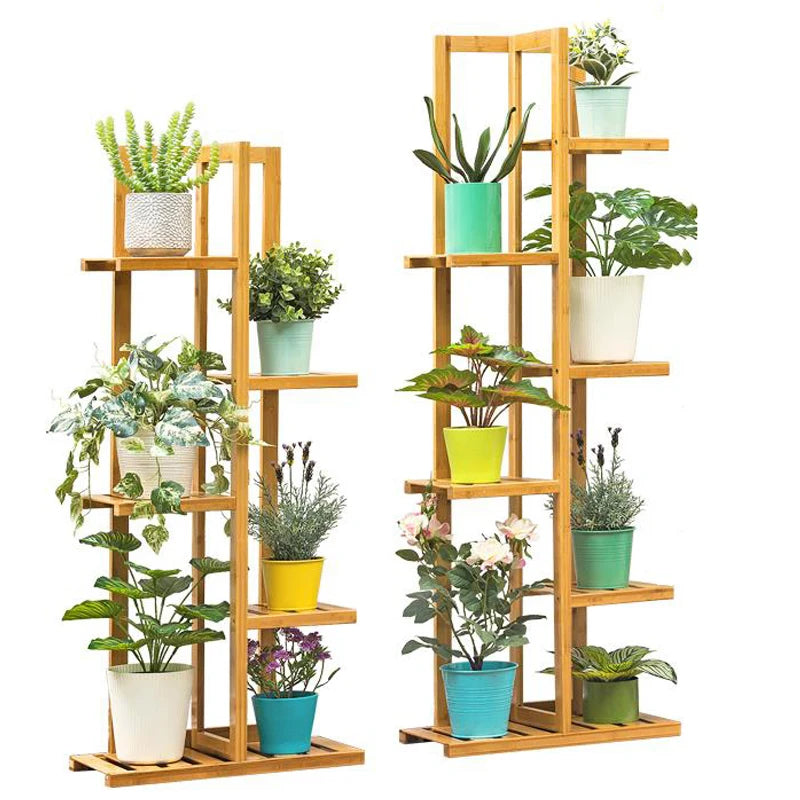 Bamboo 5 / 6  Tier  Plant Stand Rack Pot Holder