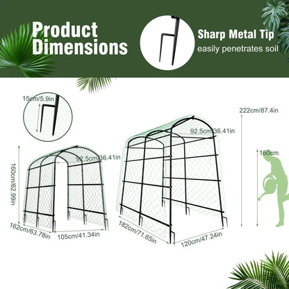 U-Shaped Metal Tall Garden Plant Trellis