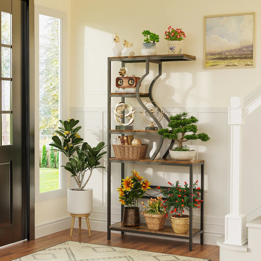 5-Tier Industrial Large Flower Pot Display Rack