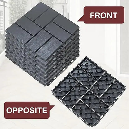 44 Pack Interlocking Patio Deck Tiles-12x12 Inch