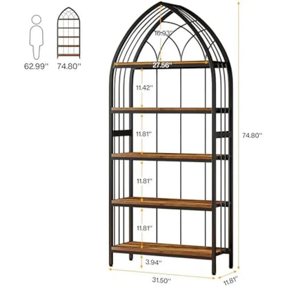 5-Tier Indoor Plant Stand, 74.8-Inch Tall, Plant Shelf