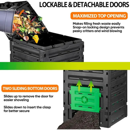 Garden Compost Bin 120 Gallon(450 L) Large