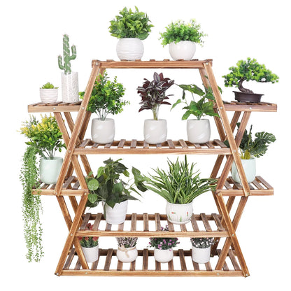 Extra Large Multi Tier Wood Plant Stand