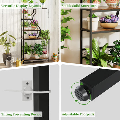 5-Tier Industrial Large Flower Pot Display Rack