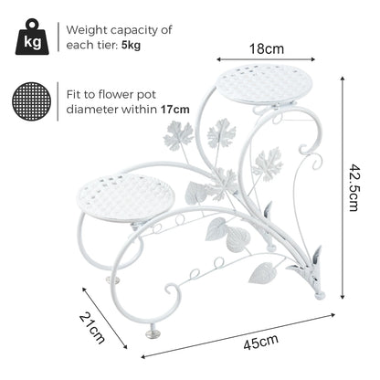 2PCS Rustproof Metal Plant Stand 4 Potted Flower