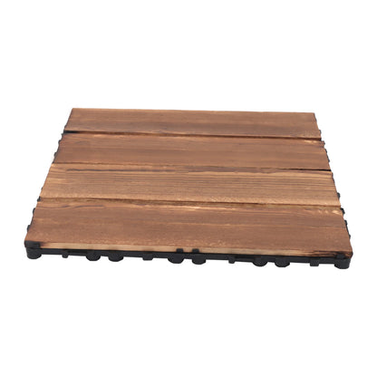 36 Pack Hardwood Patio Deck Flooring Tile 12" × 12"