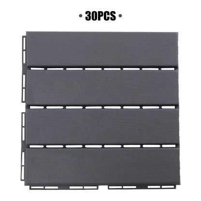 30 Pack Interlocking Deck Tiles Garden Floor Boards