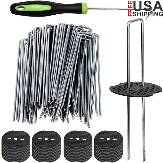 50 Heavy Duty U Shaped  Landscape Staples 6Inch