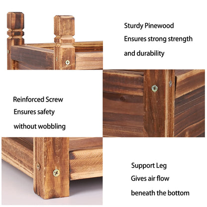 Wooden Raised Bed Indoor Outdoor Display