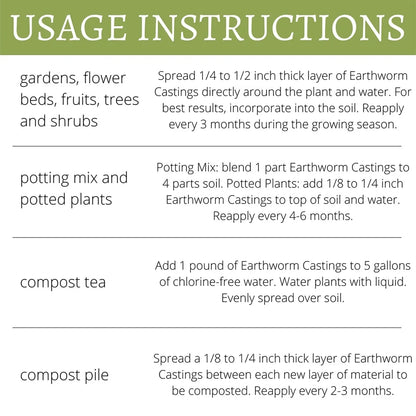 Organic Worm Castings 2 Pack 4lb Soil Conditioner