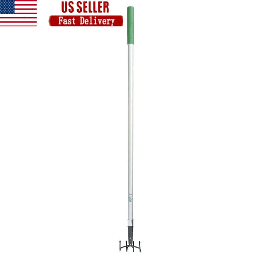 Durable Fiberglass Handle 4-Tine Cultivator with Comfort Grip