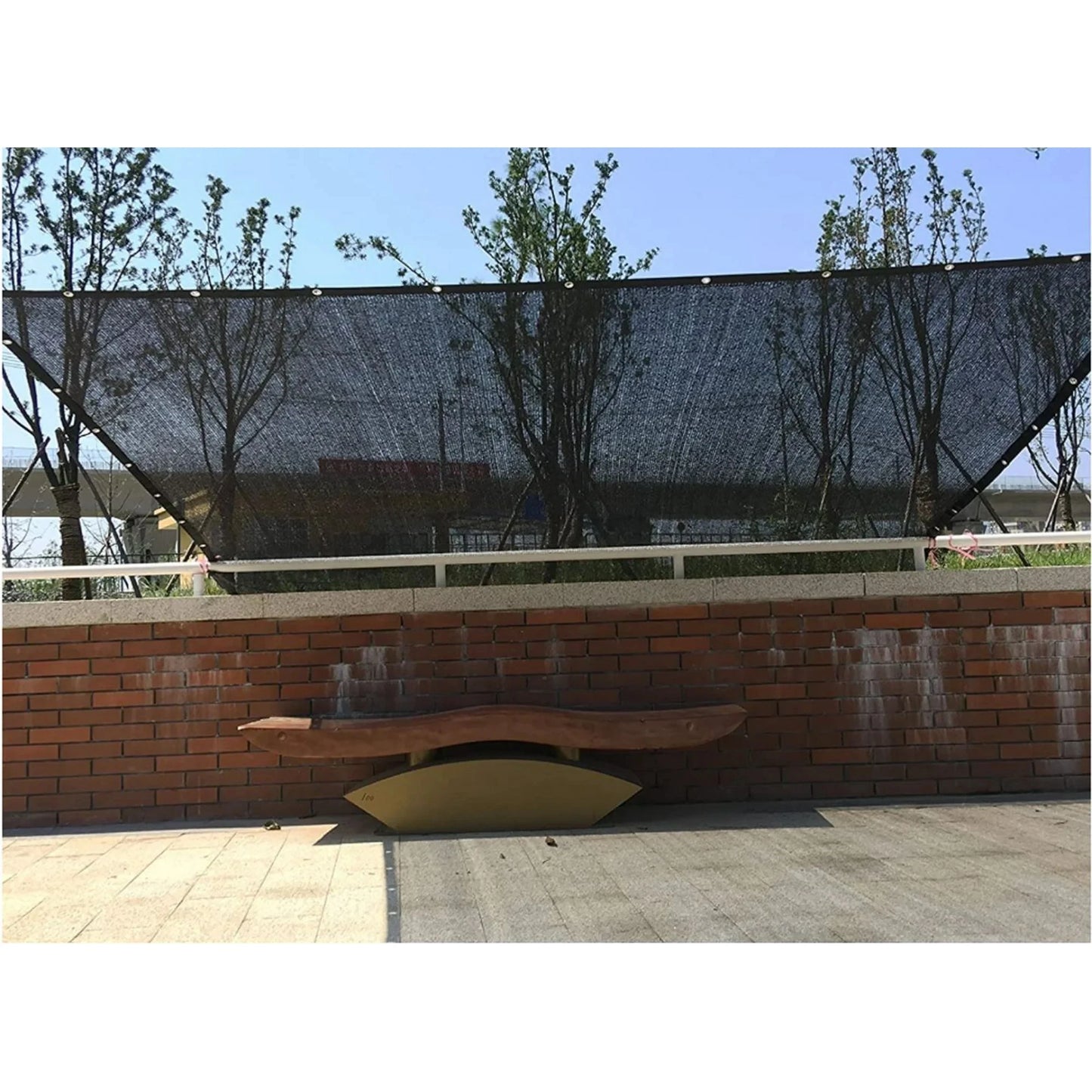 90% Black Shade Cloth with Grommets, Waterproof 5' X 6.5'