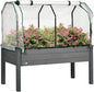 Raised Garden Bed with PE Greenhouse Cover Outdoor