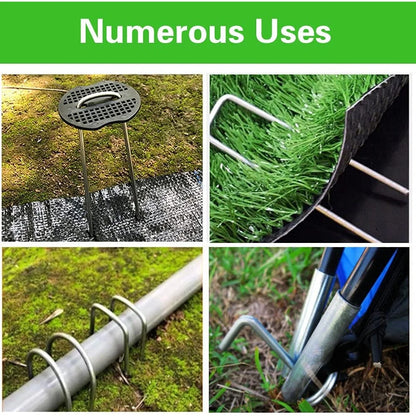 50 Heavy Duty U Shaped  Landscape Staples 6Inch