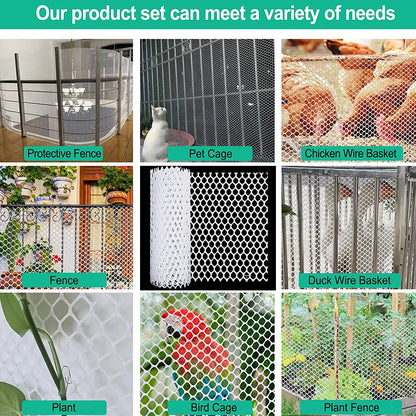 3-1 Rolls Plastic Wire Mesh Fence Chicken Wire