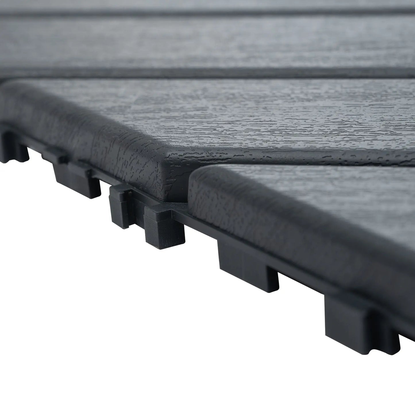 Twill Interlocking Patio Deck Tiles 44 Pack 12x12 Inch,