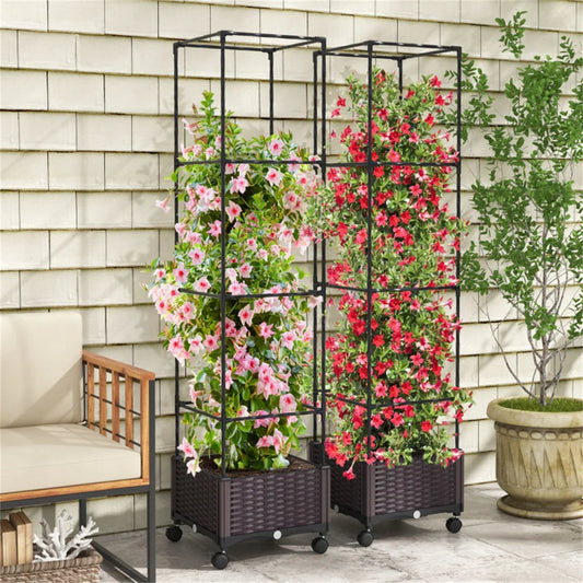 67 inch garden bed with trellis, with Self-Watering System