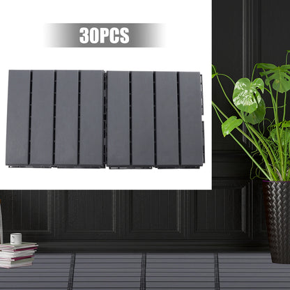30 Pack Interlocking Deck Tiles Garden Floor Boards