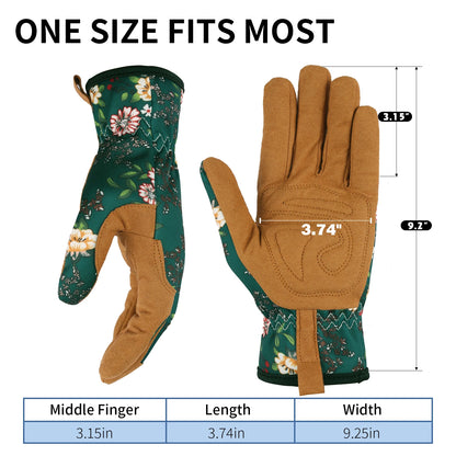 Garden Gloves Breathable Leather with Grip Thorn-Proof