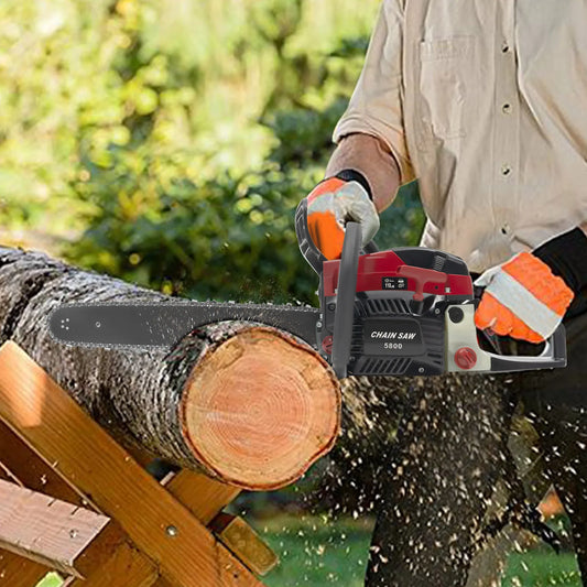 20'' 58cc Gas Chainsaw Gasoline Powered Chain Saw 2 Cycle Engine