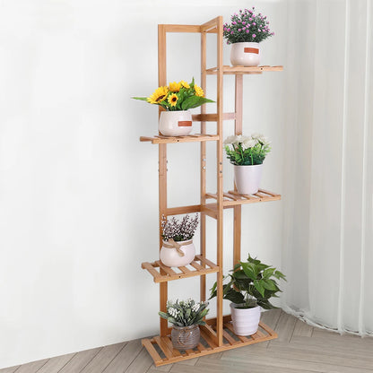 5 Tiers Bamboo Plant Stand Tall Storage Display