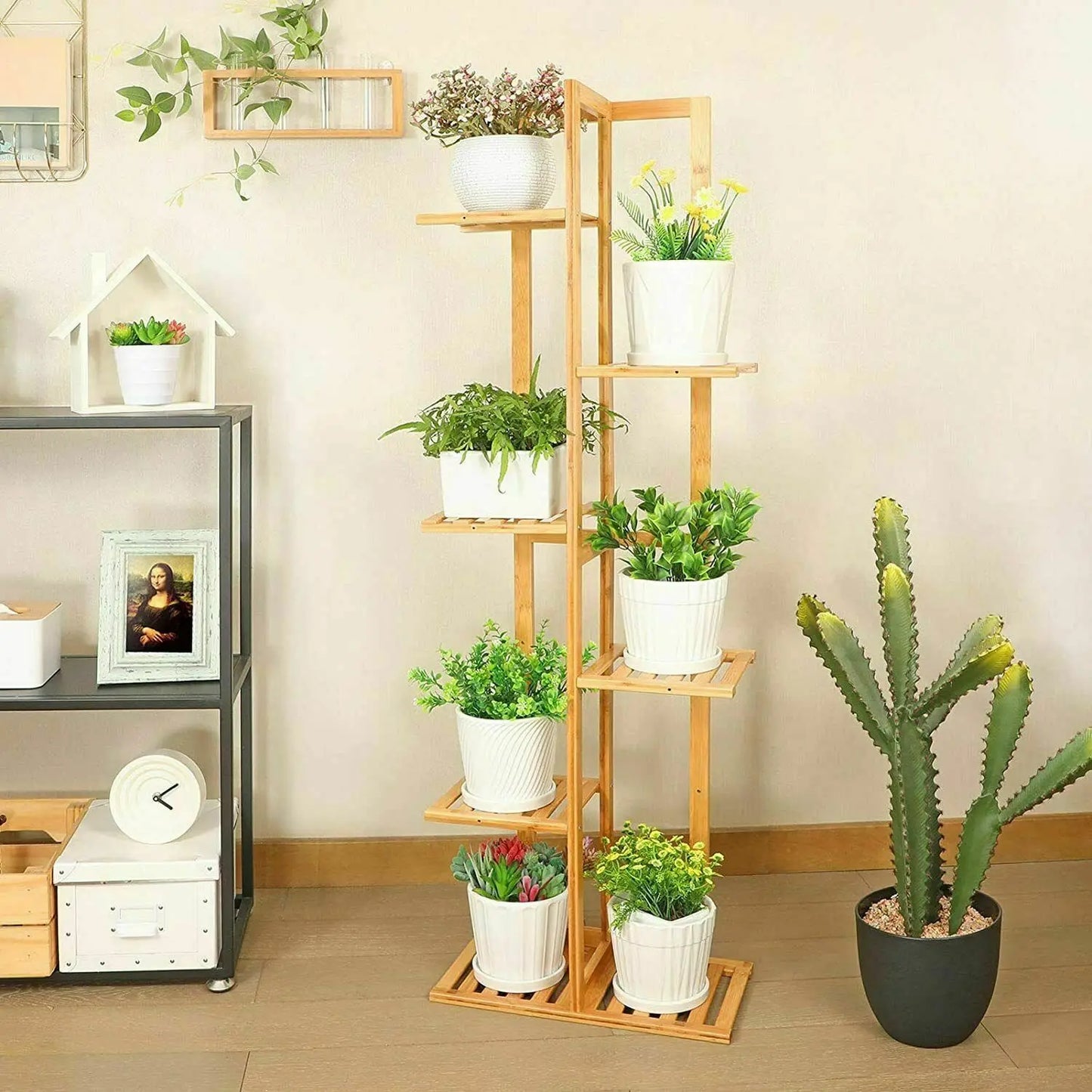 Bamboo 5 / 6  Tier  Plant Stand Rack Pot Holder