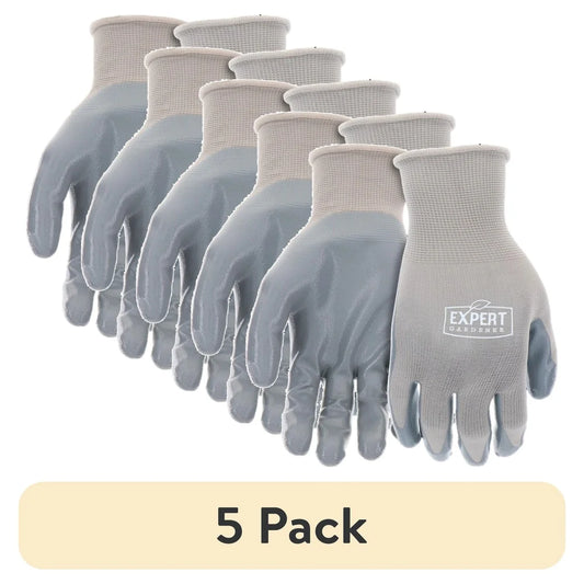 5 Pack Large Gray Nitrile Gloves Eco-Friendly