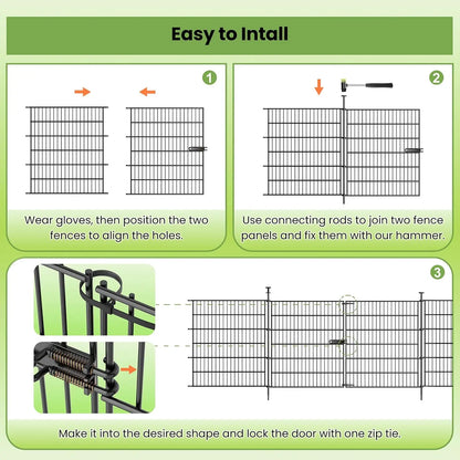 Garden Dog Fence Animal Barrier 24.2' (L) X 40" (H)