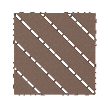Twill Interlocking Patio Deck Tiles 44 Pack 12x12 Inch,