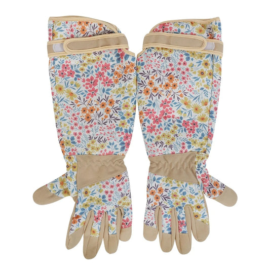 Floral Pattern Garden Gloves Waterproof Durable Breathable