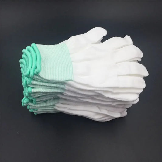 5Pairs Garden Gloves White Cotton Gardening Work