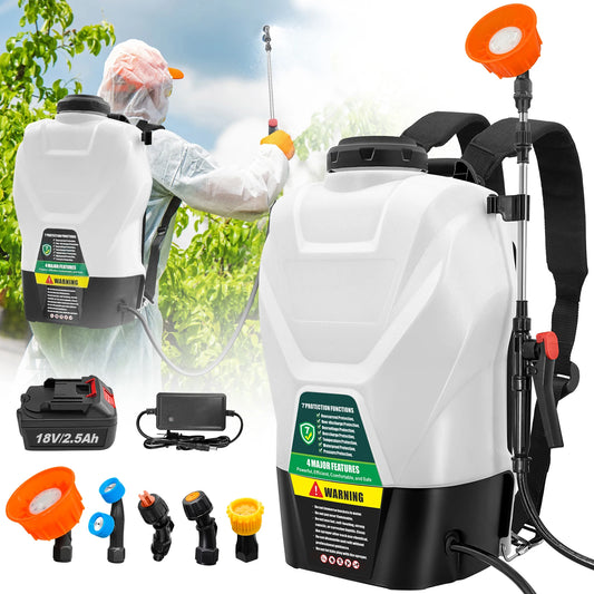 4 Gallon Backpack Sprayer Powered Garden Sprayer 75 psi