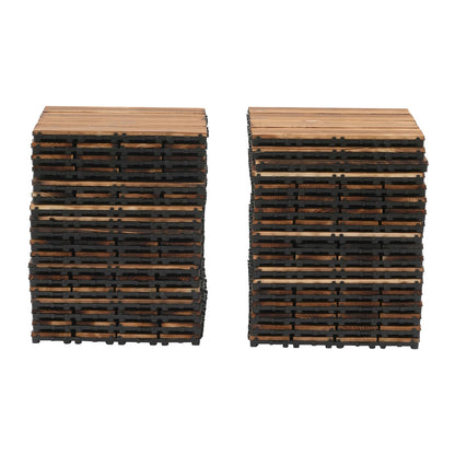 36 Pack Hardwood Patio Deck Flooring Tile 12" × 12"