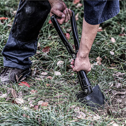 18'' Military Folding Camping Shovel, Offroad Survival High Carbon Steel Shovel (Olive) by toolant
