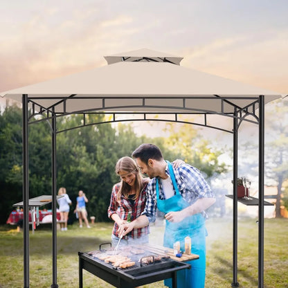 5x8 Grill Gazebo Canopy for Patio, Outdoor BBQ Gazebo