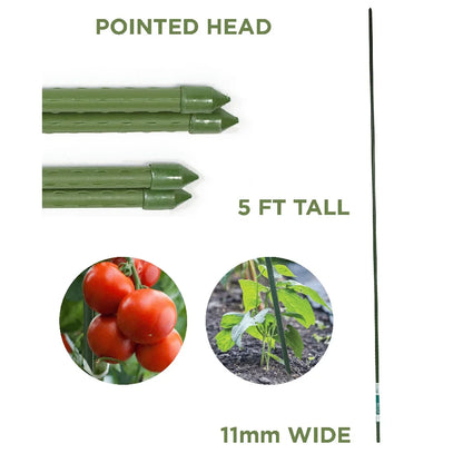 5 Pack 5FT Durable Metal Plant Stakes