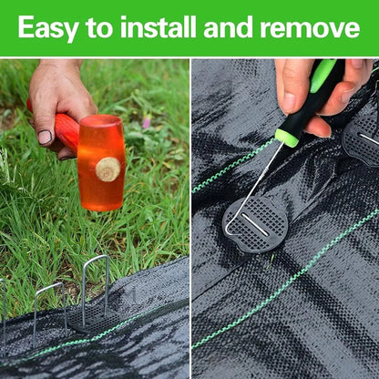 50 Heavy Duty U Shaped  Landscape Staples 6Inch