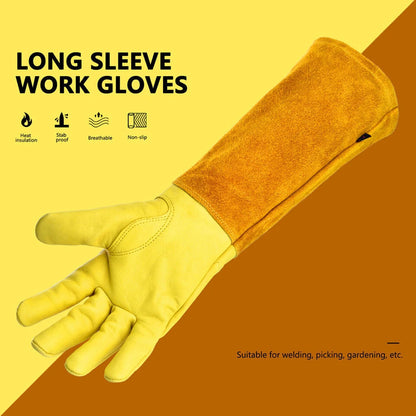 1 Pair Long Thorn Proof Working Garden Gloves