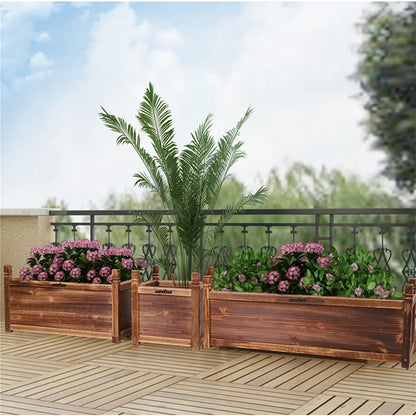 Wooden Raised Bed Indoor Outdoor Display