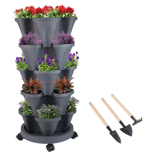 5 Tier Vertical Garden Stackable Planter Indoor & Outdoor
